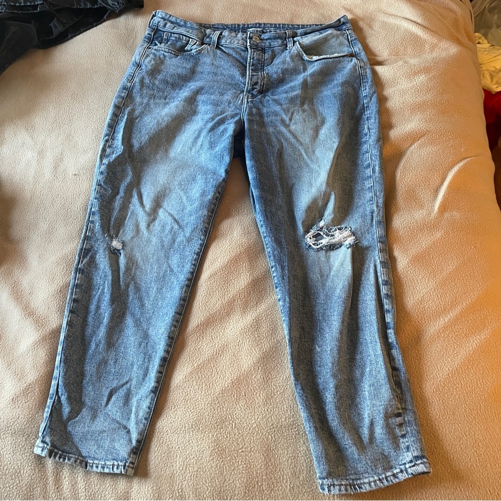 Straight high rise jeans